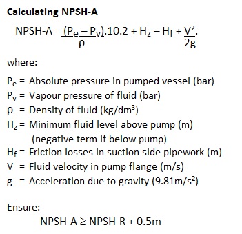 CALCULATING NPSH-A