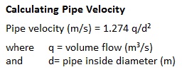 CALCULATING PIPE VELOCITY