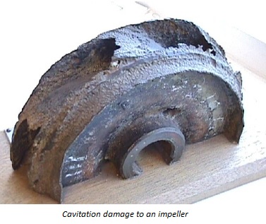 CAVITATION DAMAGE TO AN IMPELLER