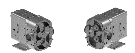 rotary lobe and circumferential piston pump