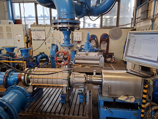 Dickow multi-stage pump under test